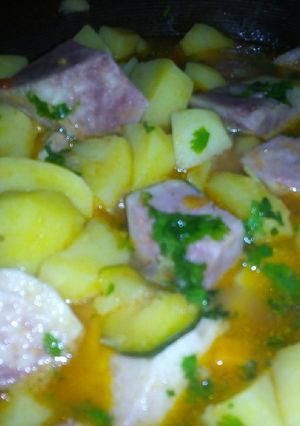 A picture of Arrowroot/Potato stew #4WeeksChallenge.