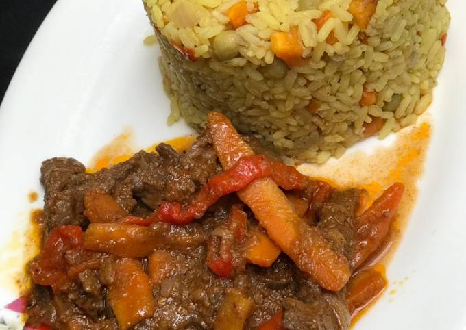 Recipe of Mario Batali Fried rice with shredded beef soup