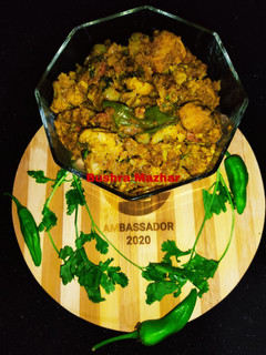A picture of Three Spices Chicken Boneless And Gobhi (cauliflower).