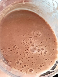 Una foto de Batido de plátano, cacao 0% y avena