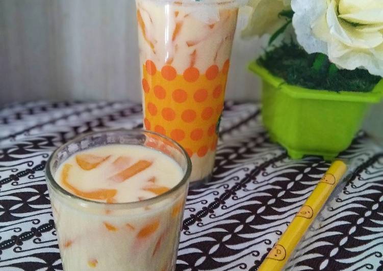Resep Manggo milky jelly drink🥭 | Cara Membuat Manggo milky jelly drink🥭 Yang Paling Enak