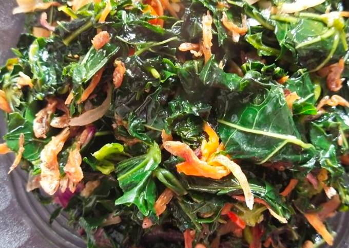 Langkah Mudah untuk Menyiapkan Tumis daun pepaya jepang dan teri, Bikin Ngiler