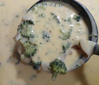 Easy Recipe Cheesy Broccoli and Potato Soup Yummy