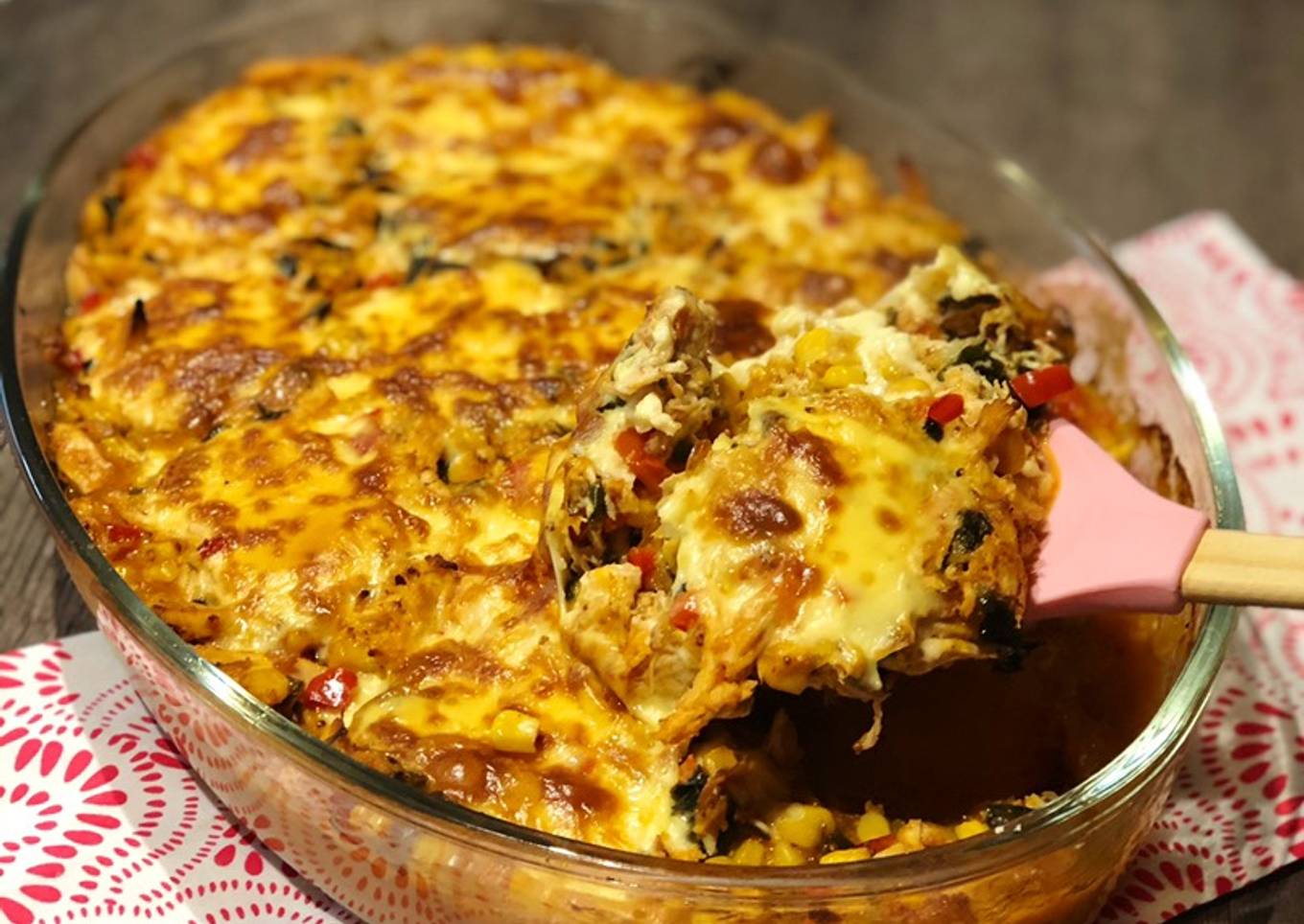 Pastel de pollo, calabaza y choclo