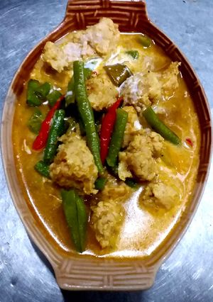 รูปของ แกงกะทิไก่สับถั่วฝักยาว