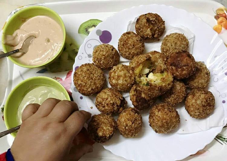 Steps to Cook Super Quick Soya oats cheese balls