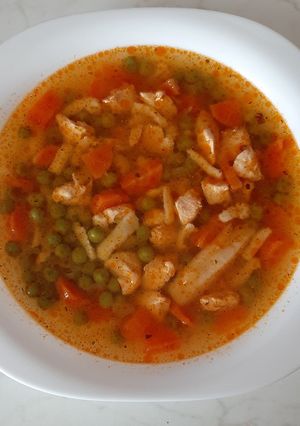 Húsos borsóleves recept fotója