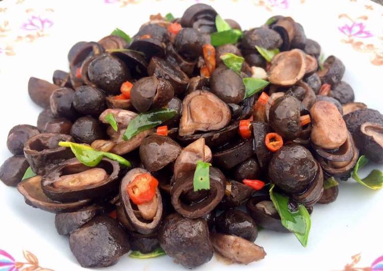 เห็ดเผาะคั่วพริกเกลือ (มังสวิรัติ)