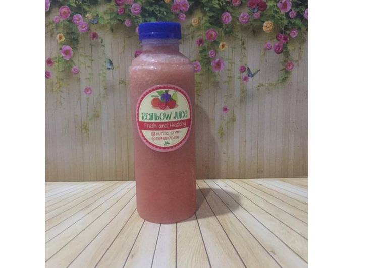 Bagaimana Menyiapkan Diet Juice Asparagus Soursop Apple Strawberry yang Lezat