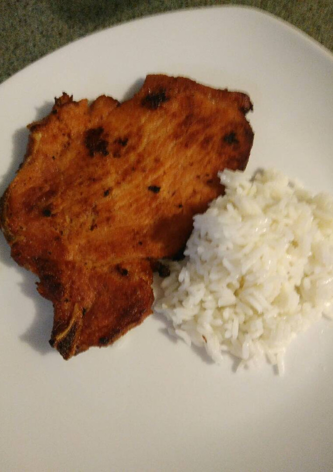 Una foto de Chuletas de cerdo ahumadas con mostaza