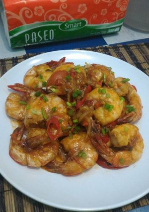 Foto resep Udang Saus Pedas