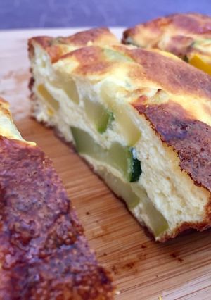 Une photo de Flan de courgettes tricolores