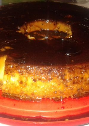 Una foto de Flan de caramelo