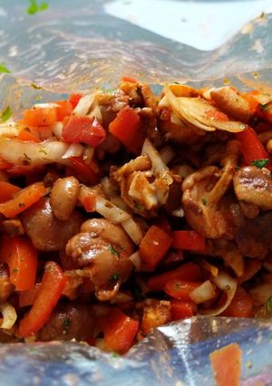 A picture of Mexican Mushroom Meat.