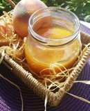 Coulis o salsa di pesche per cheesecake