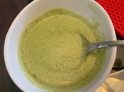 A picture of coriander green garlic chutney