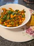 Indiai,tejsajt morzsolt egytálétel(Paneer Bhurji)