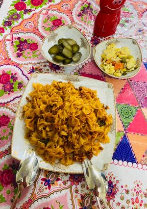 عکسی از دستور ماکارونی شکل دار