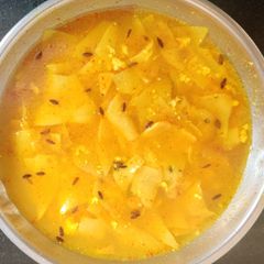 A picture of Papad ki sabji.