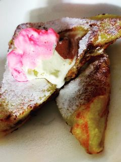 Foto resep Nutella French toast with ice cream
