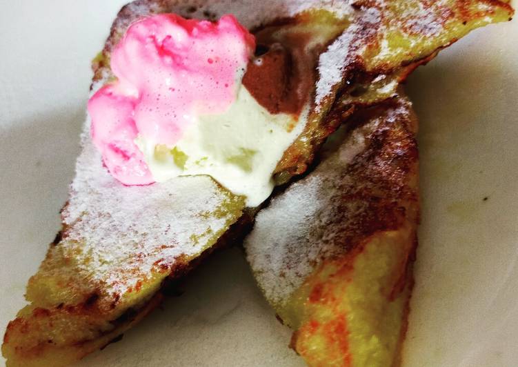 Resep Nutella French toast with ice cream Anti Gagal