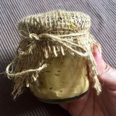 A picture of Leftover biscuit butter spread.