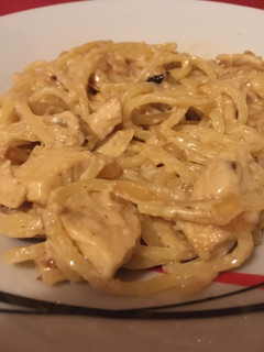 Una foto de Espaguetis a la parmesana