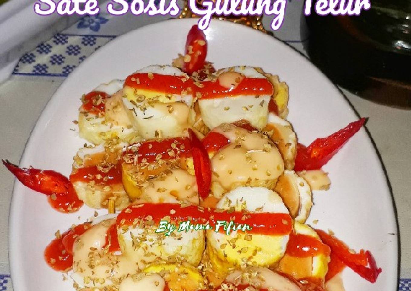 Sate Sosis Gulung Telur
