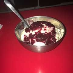 Una foto de Helado de cheesecake con heladera