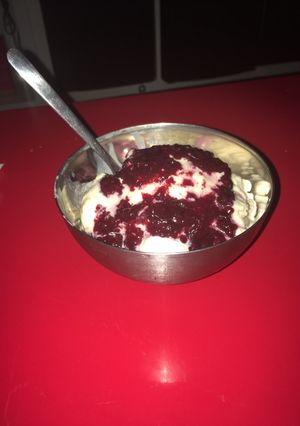 Una foto de Helado de cheesecake con heladera