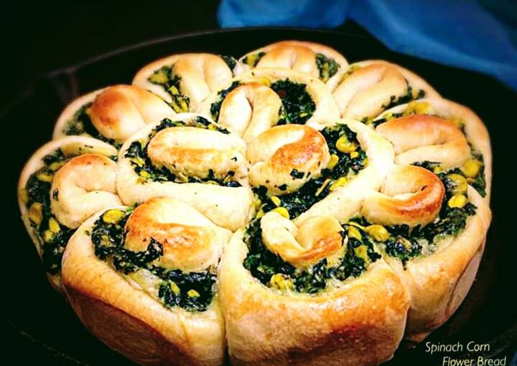 Spinach Corn Flower Bread