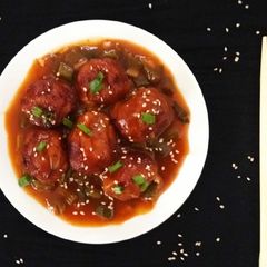 A picture of Potato Manchurian Gravy.