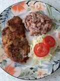 Milanesa rellena empanizada