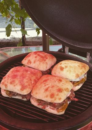A picture of Smoked Italian Beef Sandwiches.