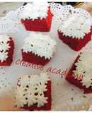 Eggless Red velvet brownie