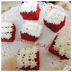 A picture of Eggless Red velvet brownie.