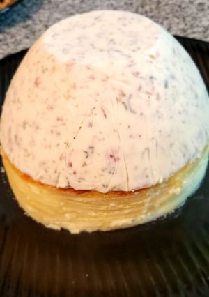 Una foto de Cheesecake salado de queso crema