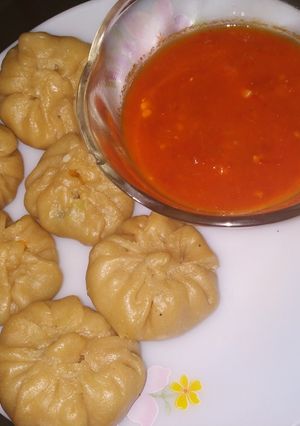 A picture of Wheat vegetable momos.