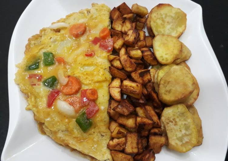 Recipe of Quick Fries with omelette