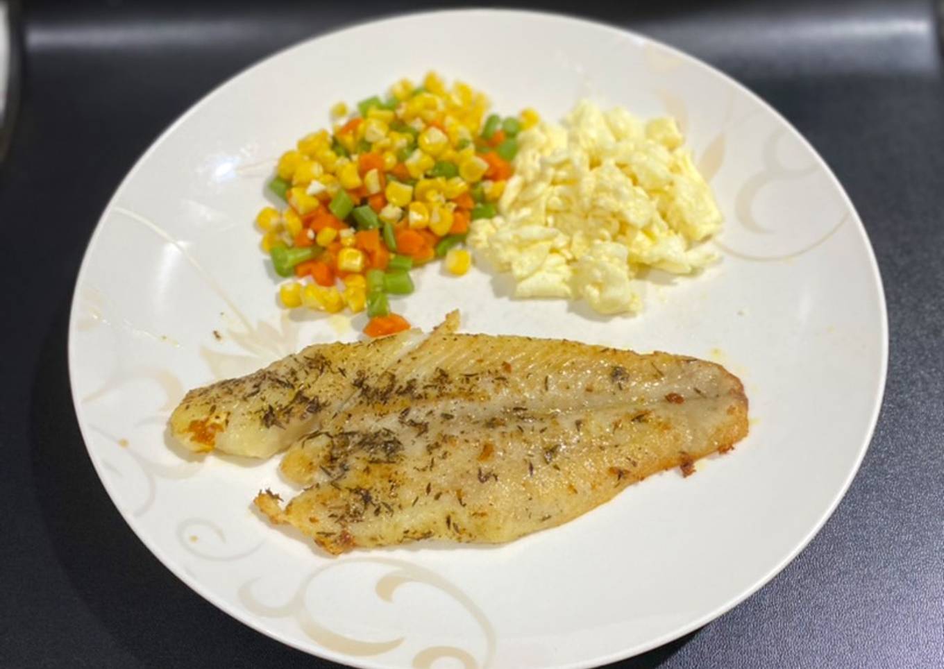 Dori grilled with herb butter