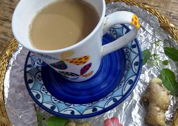 Recipe of Ultimate Tulsi adrak kali mirch ki chai