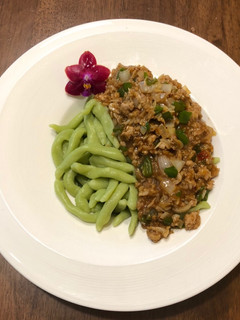 蝦鬆翡翠小魚麵 的食譜成品照片
