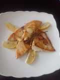 Grill ikan gindara sama bawang putih dan daun rosemary