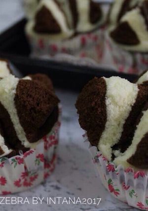 Foto resep Bolu kukus zebra
