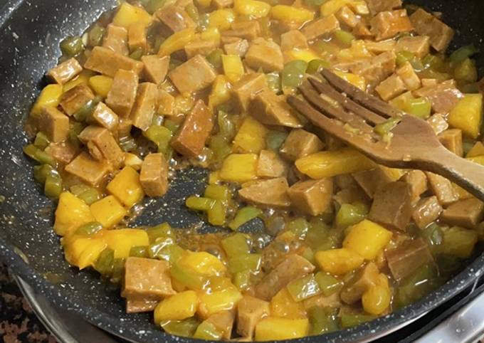 Seitán agridulce con piña: receta vegana al estilo chino Receta de Alba  Sabino- Cookpad