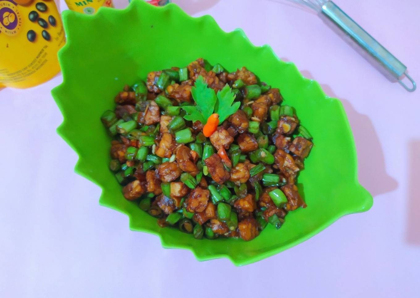 Tumis buncis tempe praktis
