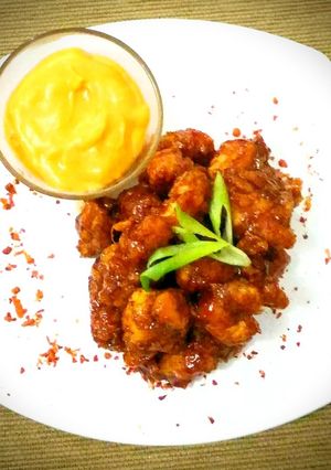 Foto resep Fire Chicken with Cheese Sauce