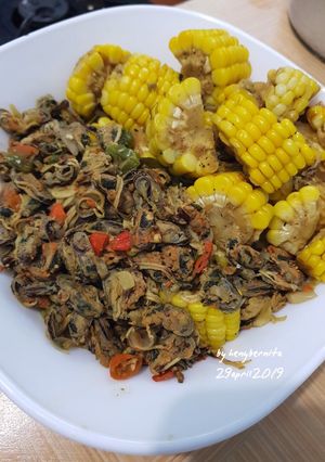 Foto resep Tumis kerang hijau kupas &jagung manis