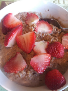 Una foto de Avena con proteína y cocoa
