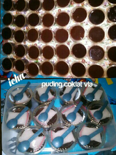 Foto resep puding coklat vla